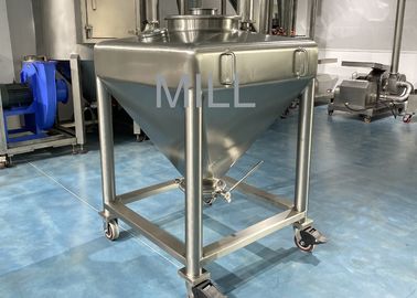 Κενό κυβικό IBC εμπορευματοκιβώτιο δεξαμενών Tote σκονών ανοξείδωτου/δεξαμενών IBC για το μεταφορέα